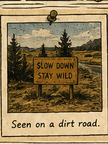 Seen on a dirt road field note