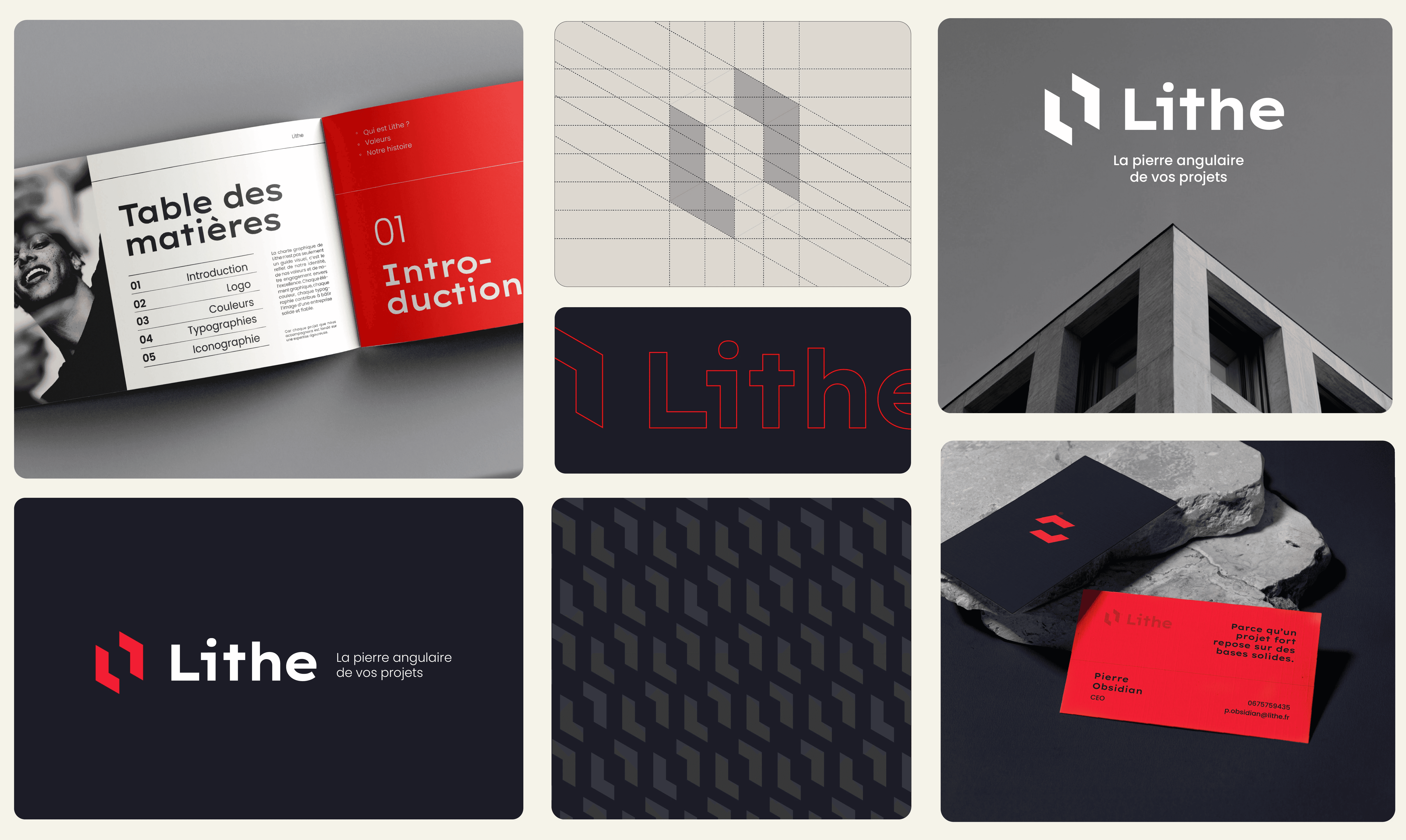 Identité visuelle et direction artistique pour société d'expertise en bâtiment par Madora Studio