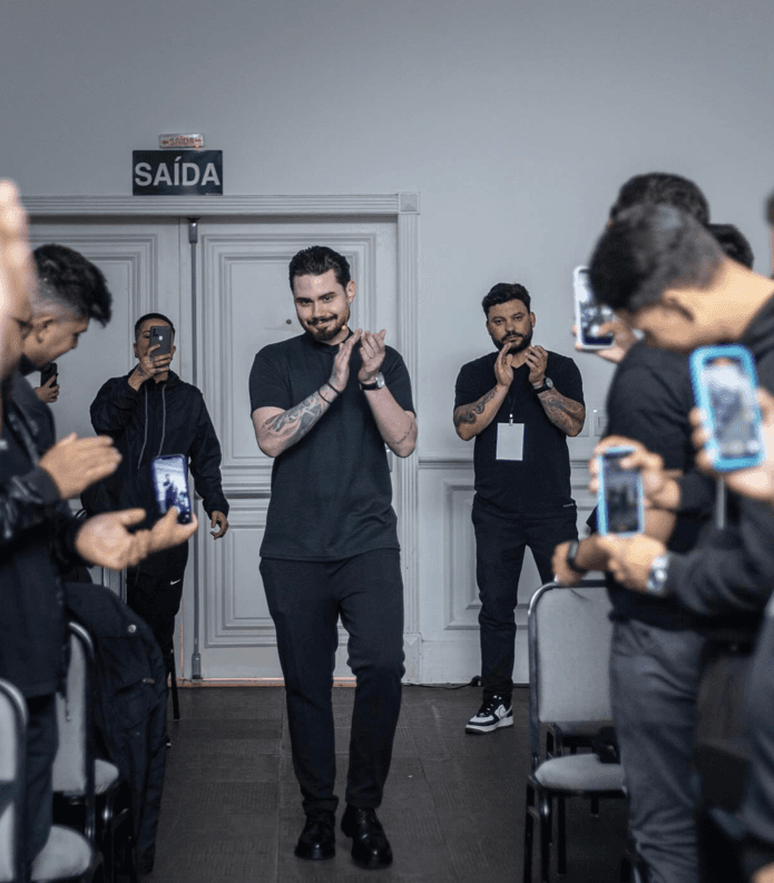 Portrait of portfolio creator – back view