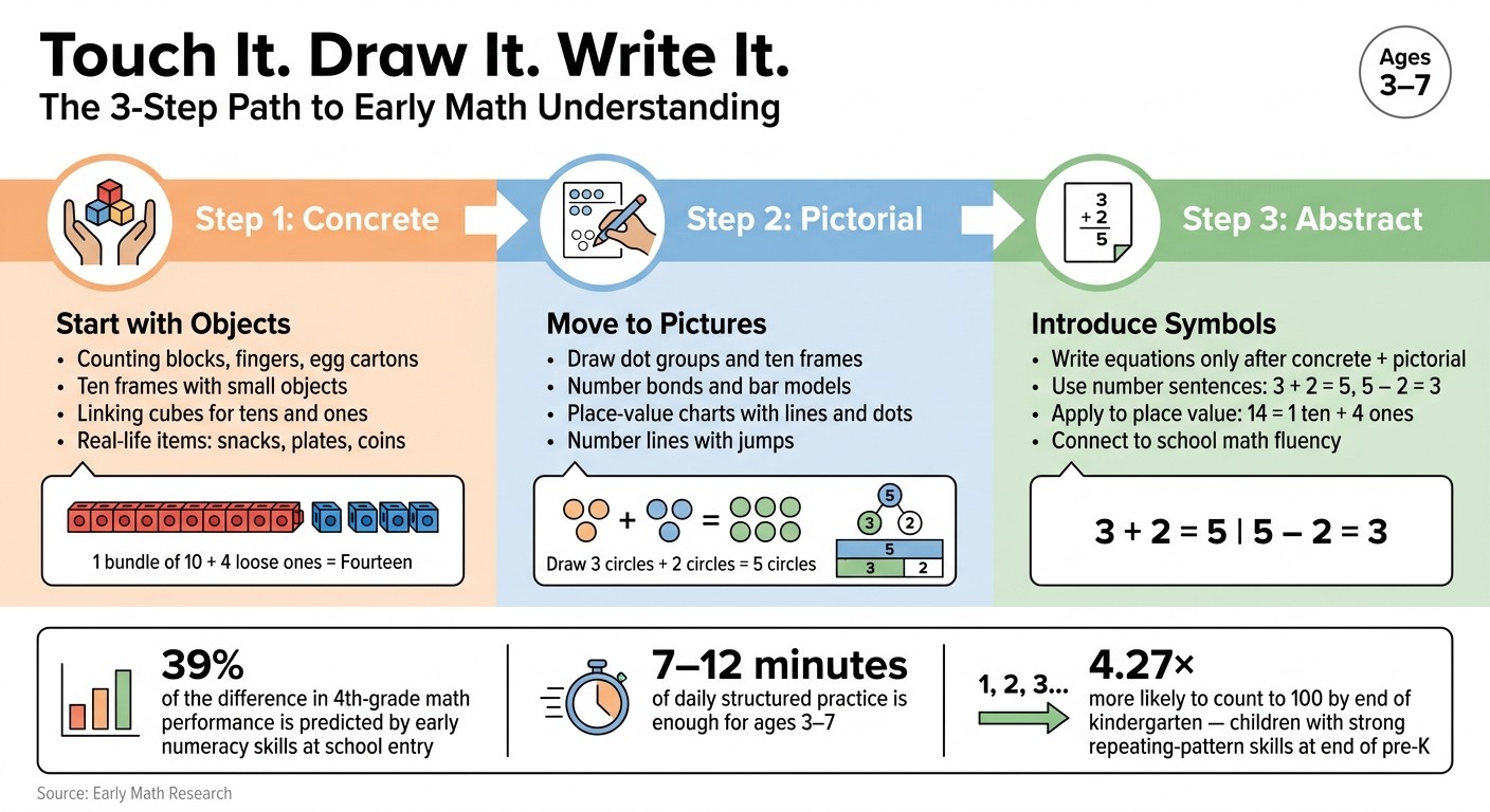 Concrete to Abstract: The 3-Step Path for Teaching Early Math