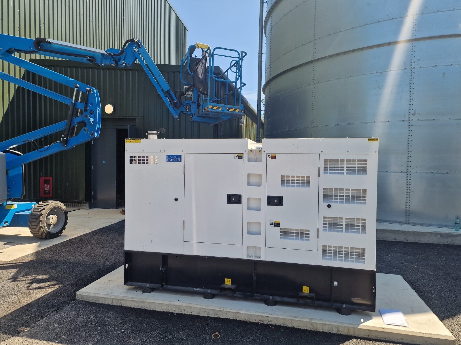Lance Power standby generator installed at an industrial facility