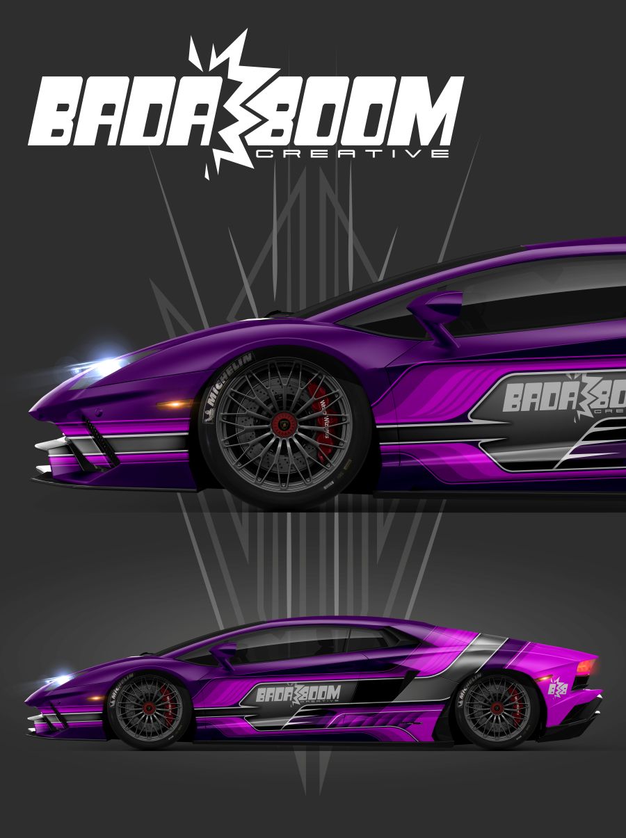 Purple Car Front