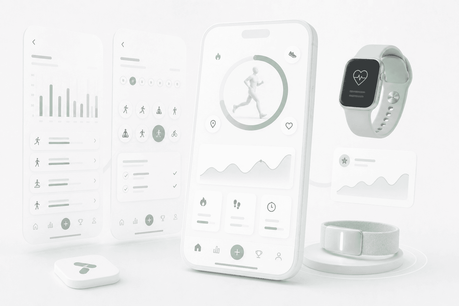 Fitness tracking mobile interface