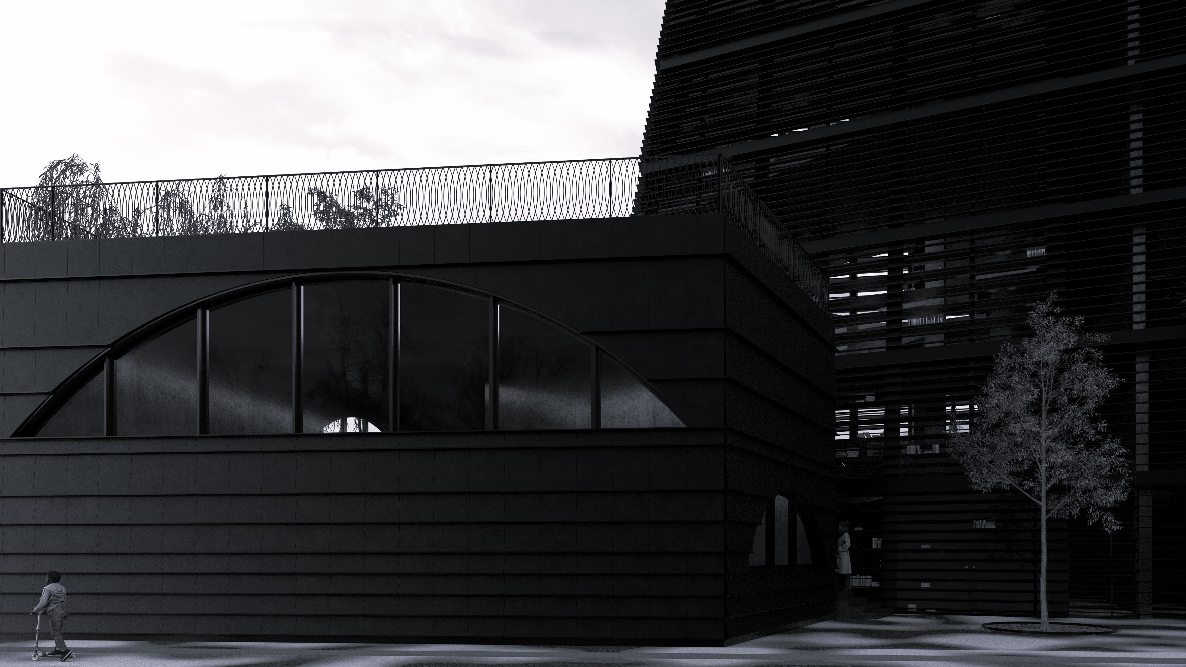 Bibliothéque projet Paris restaurant café