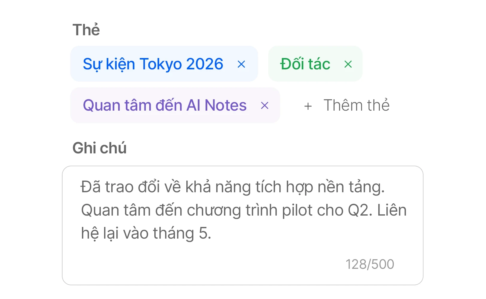 Feature Card - Tag Note