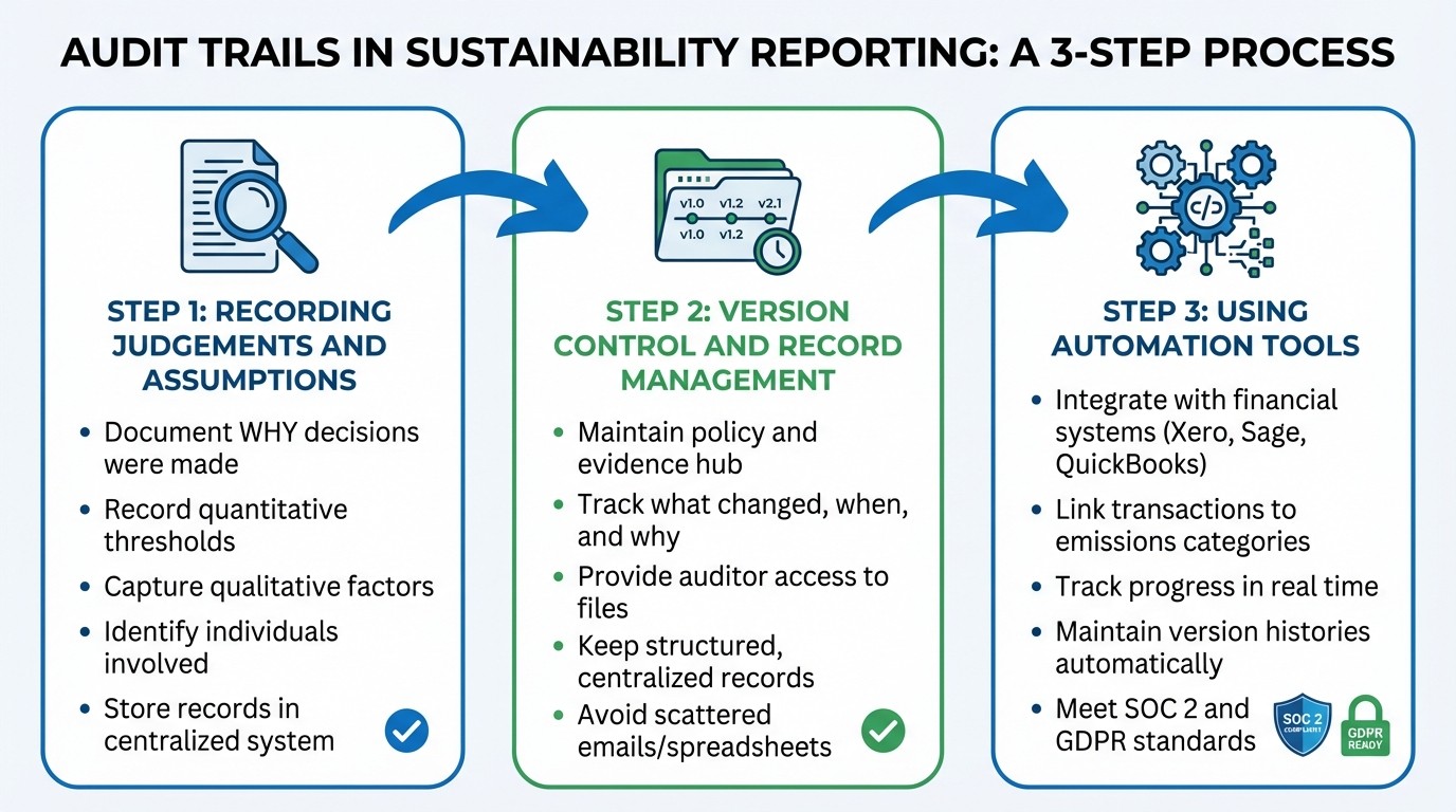 Three Essential Steps for Creating Effective Audit Trails in Sustainability Reporting