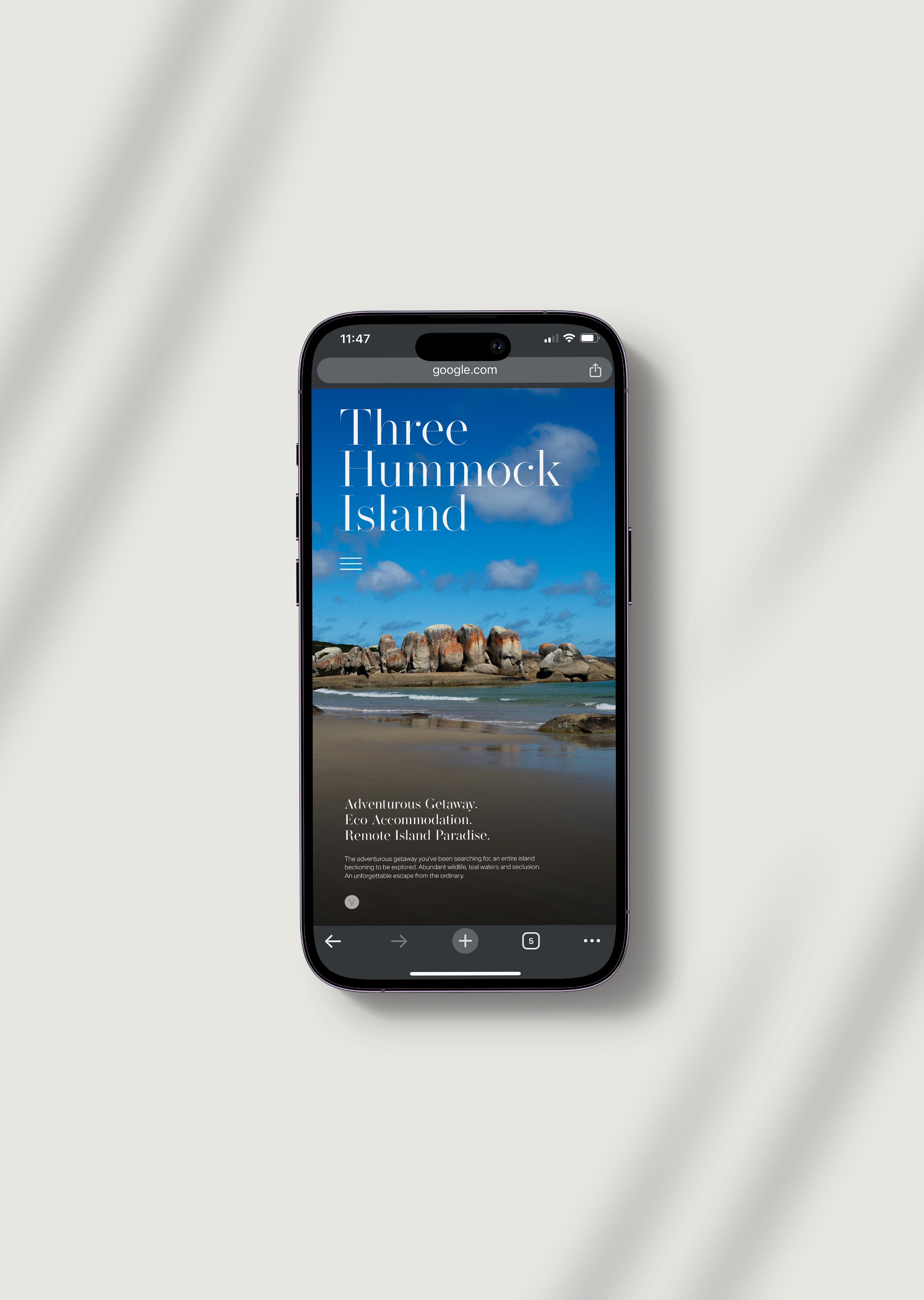 Three Hummock Island (Tasmania) - Branding and visual identity - Photography - UX UI Website