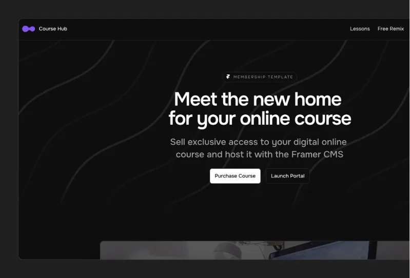CourseHub Framer Education Template