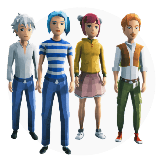 Green glass-metallic background with statistic cards