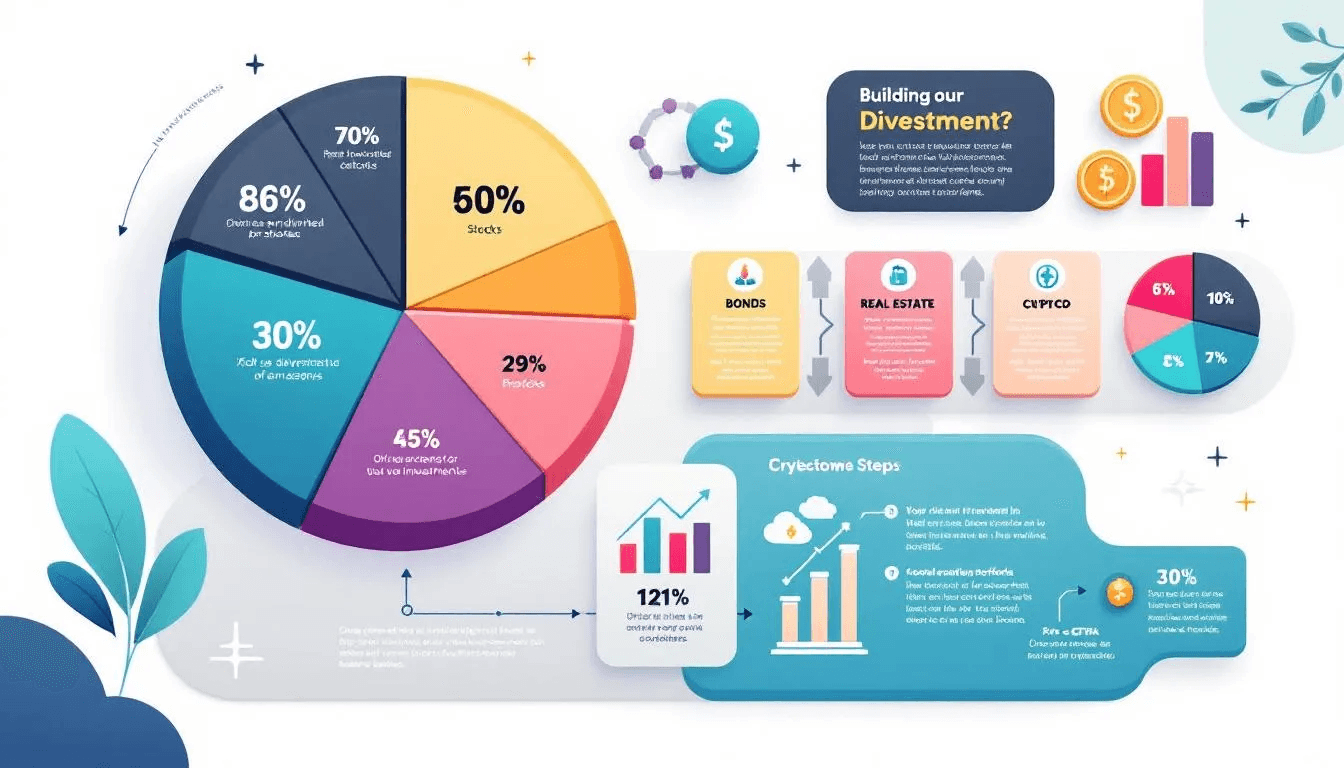 A visual representation of a diversified investment portfolio.