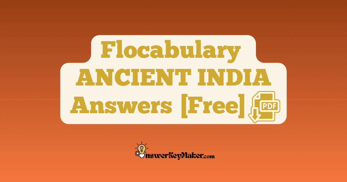 Flocabulary ANCIENT INDIA Quiz Read & Respond Answer Key PDF