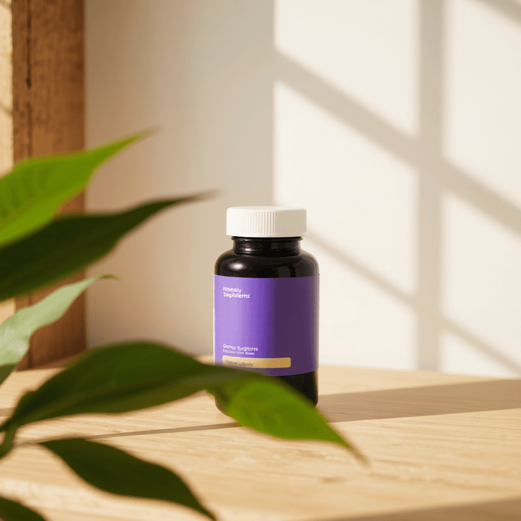 product photography of a bottle of dietary supplement containing hydrolyzed eggshell membrane and guar gum tablets