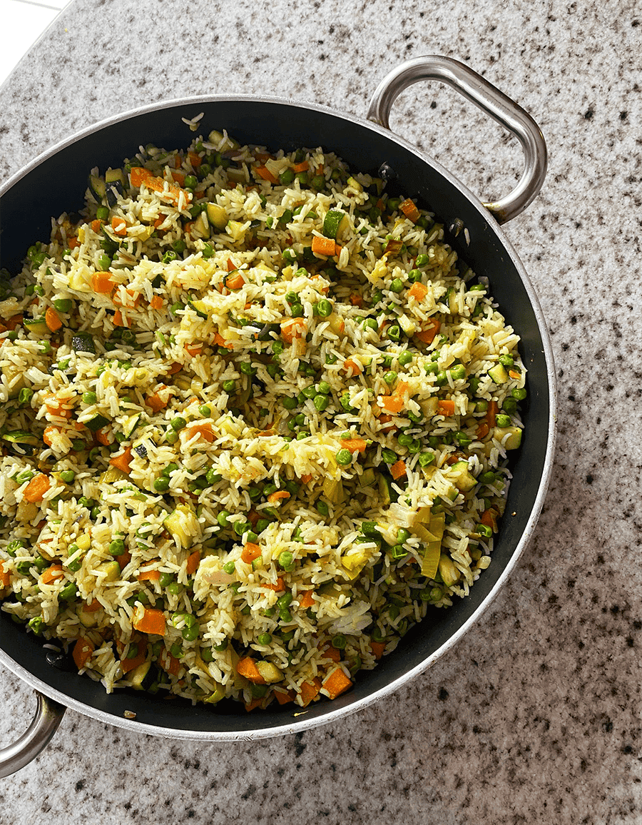 riso basmati con verdure