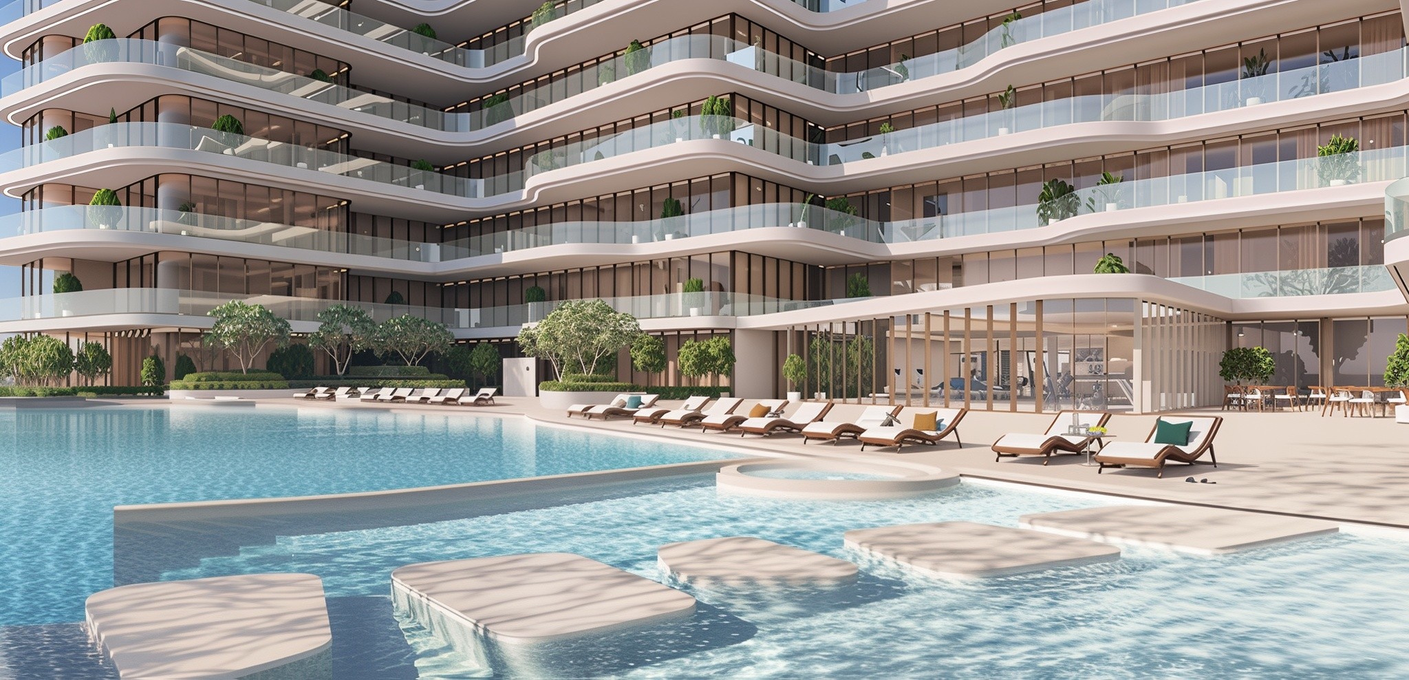 A contemporary apartment building called The Aster, designed with a modern aesthetic and elegant features.