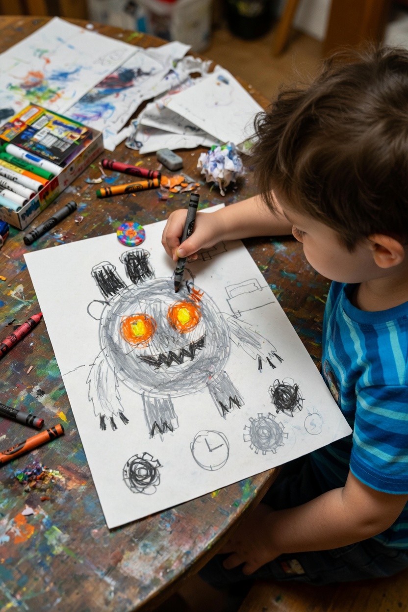 Clunk original drawing by a child