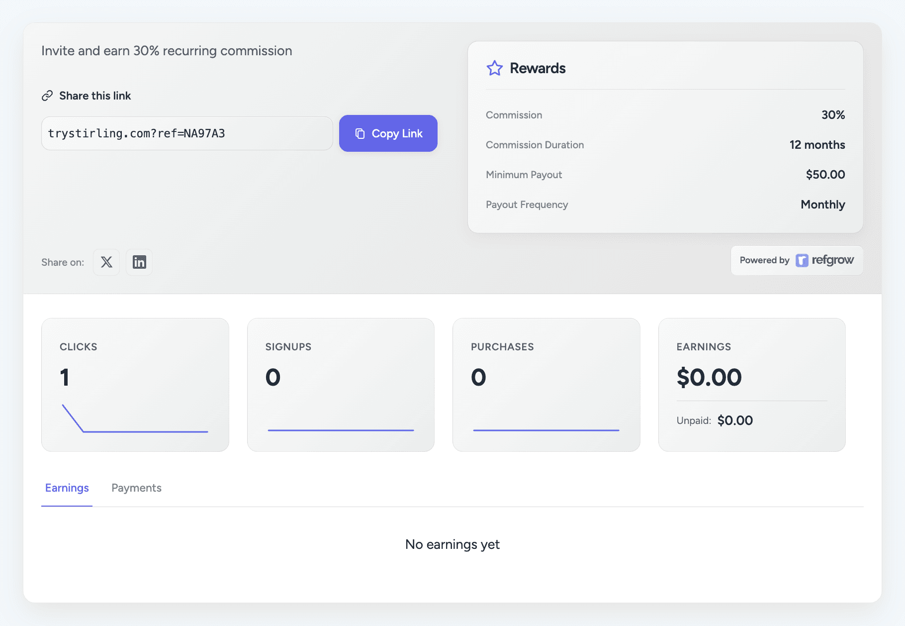 Stirling Affiliate Program