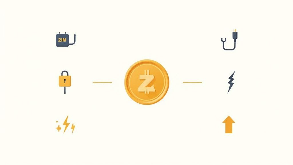 A hand holding a physical Bitcoin coin, with a digital financial chart in the background, representing the blend of tangible and digital factors in Bitcoin's valuation.