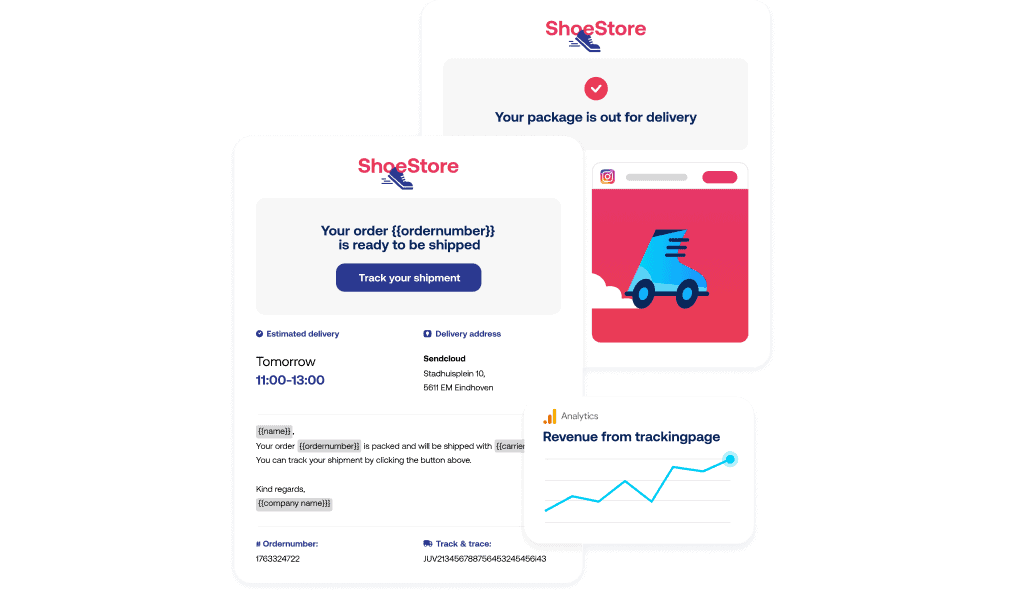 Order tracking emails and updates with analytics to improve transparency and reduce WISMO calls and post-purchase dissonance