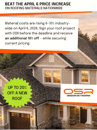 roof replacement project completed by Obsidian Sky Roofing