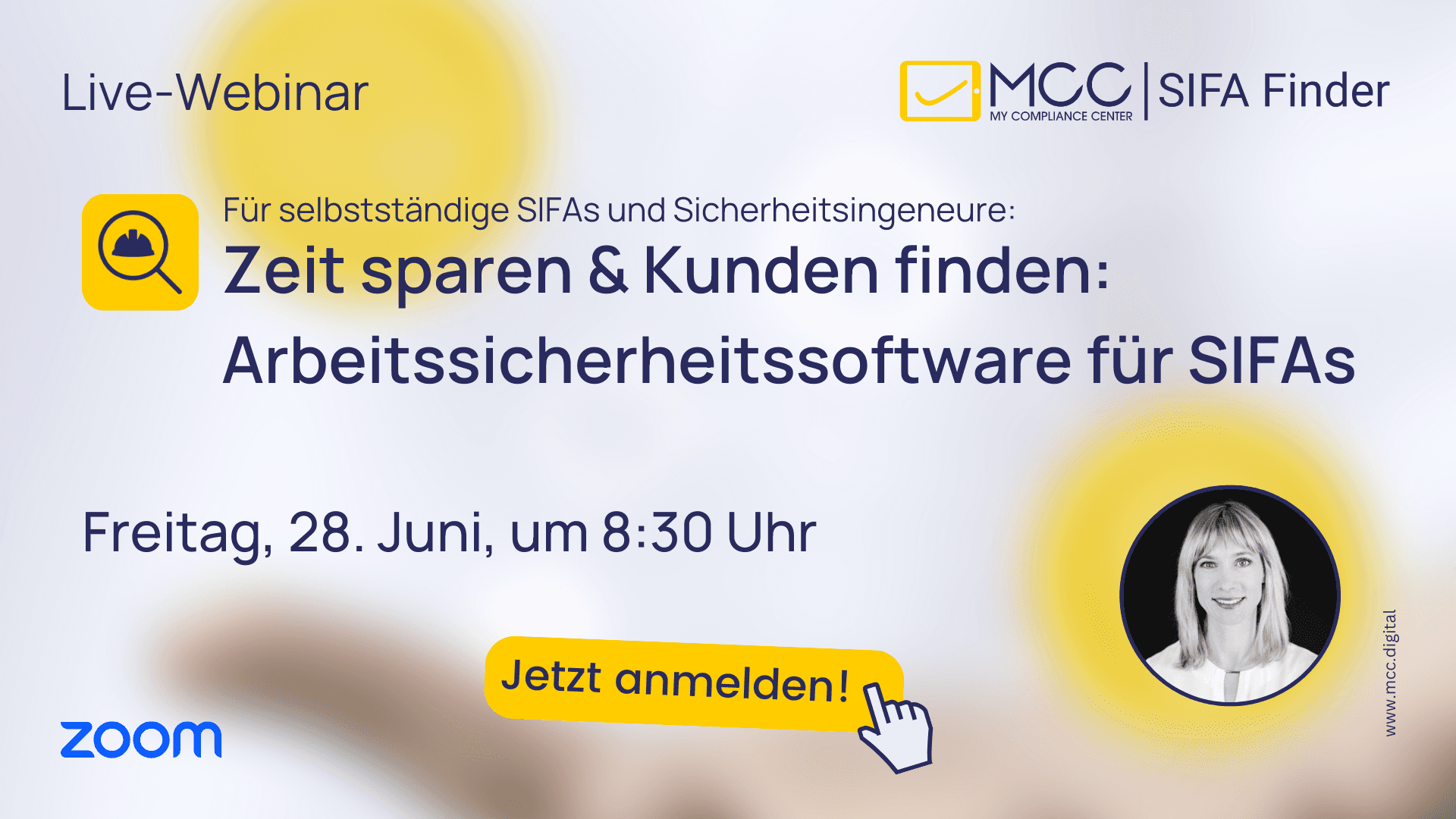 Live Webinar, exklusiv für SIFAs und Sicherheitsingineure - 28. Juni, 8:30 Uhr - Zeit sparen & Kunden finden: Arbeitssicherheitssoftware für SIFAs