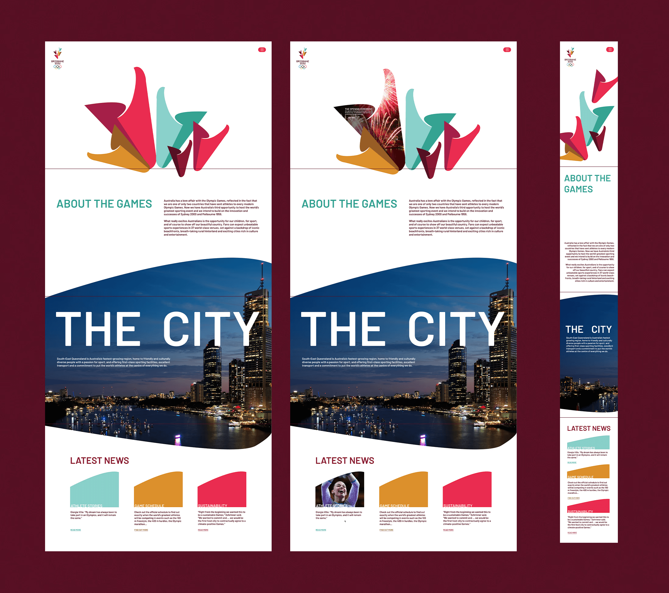 brisbane olympics 2032 logo & brand design concept 