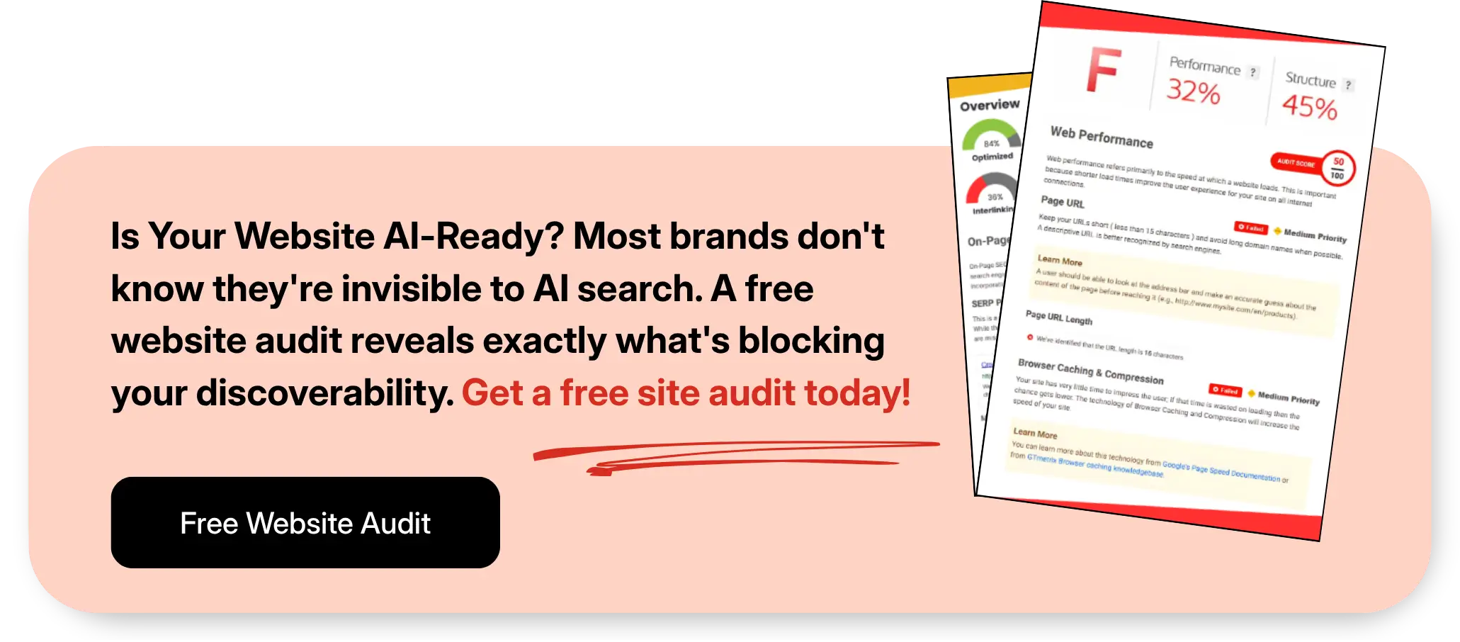 Call-to-action for Free Website Audit
