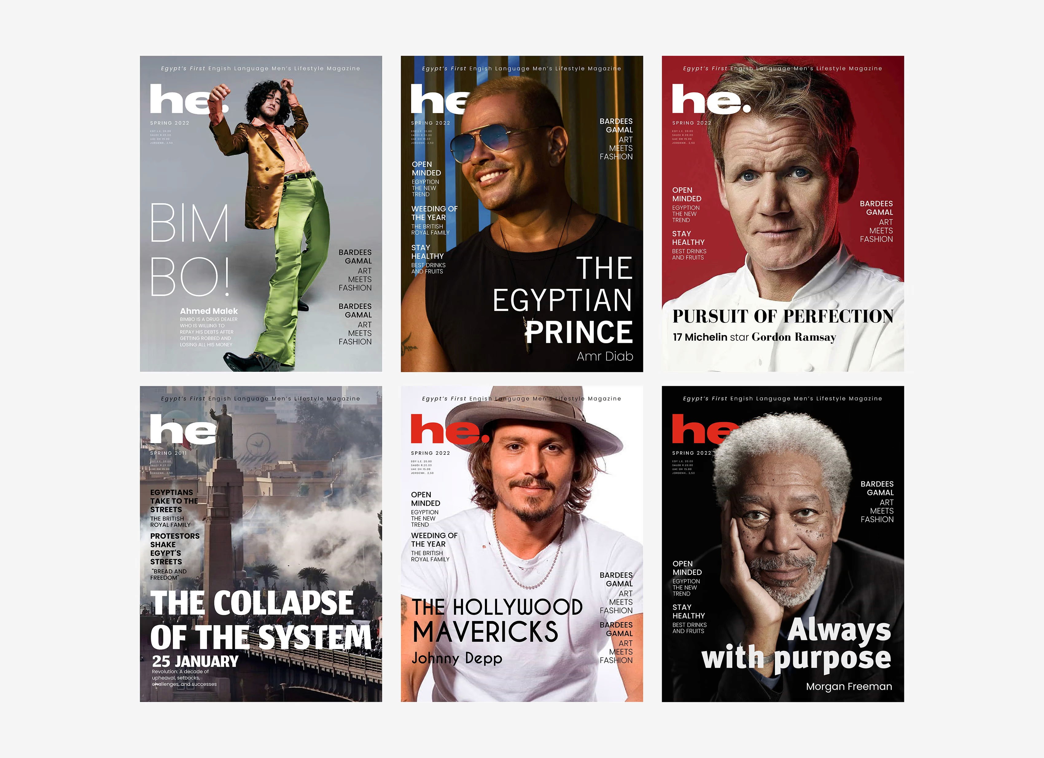 he magazine, brand by Longeblack