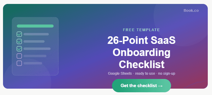saas onboarding checklist google sheet tracker template cta