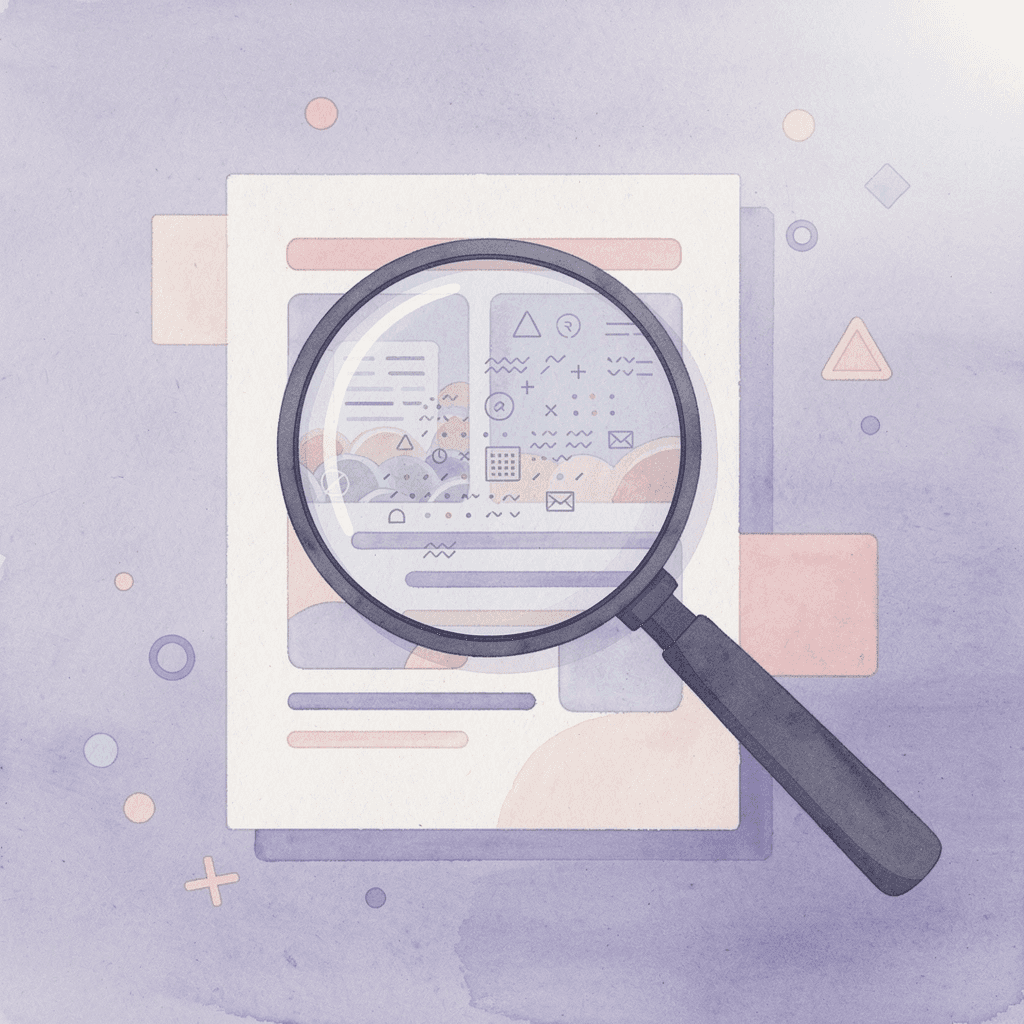 Magnifying glass examining a business closure checklist