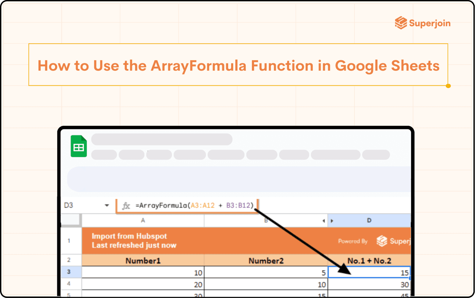 how to use array formula google sheets