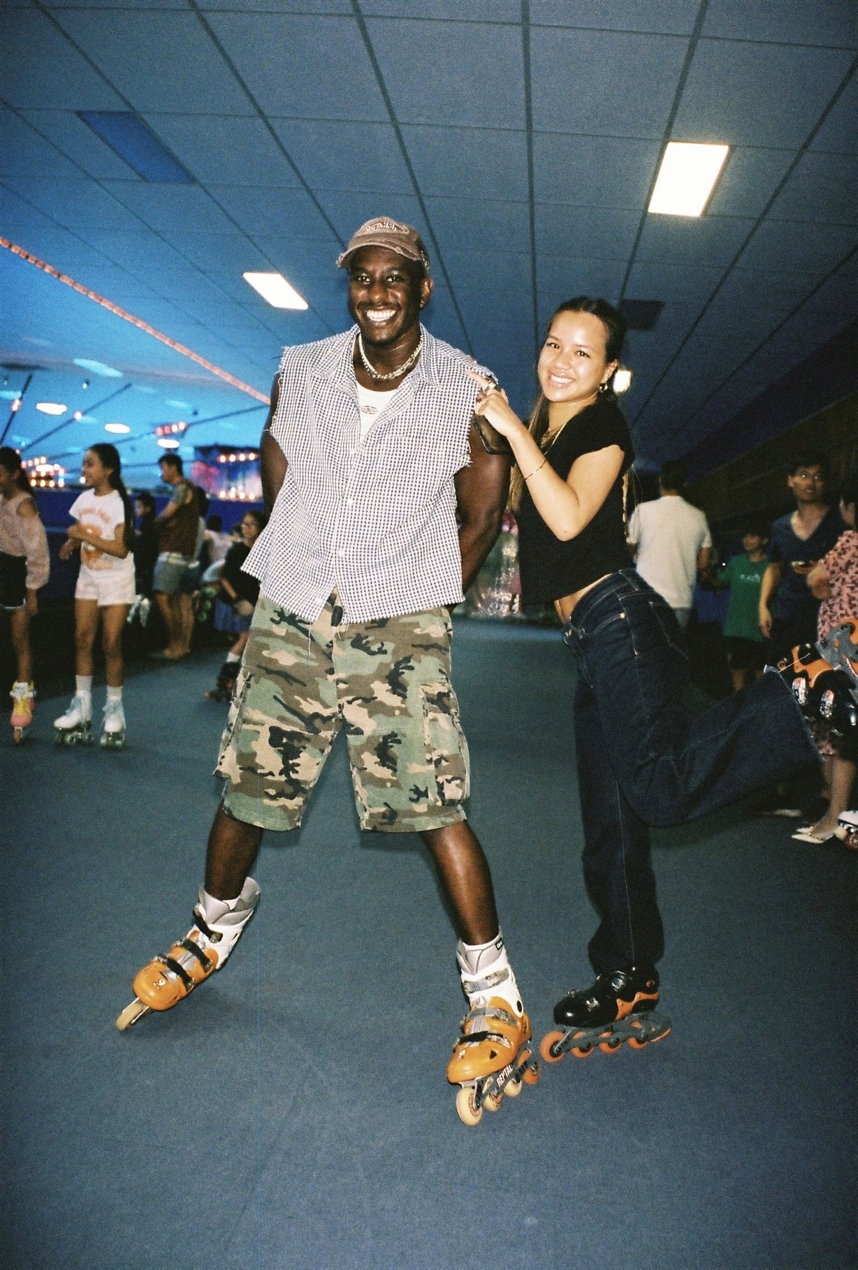 Cyclist riding on the road