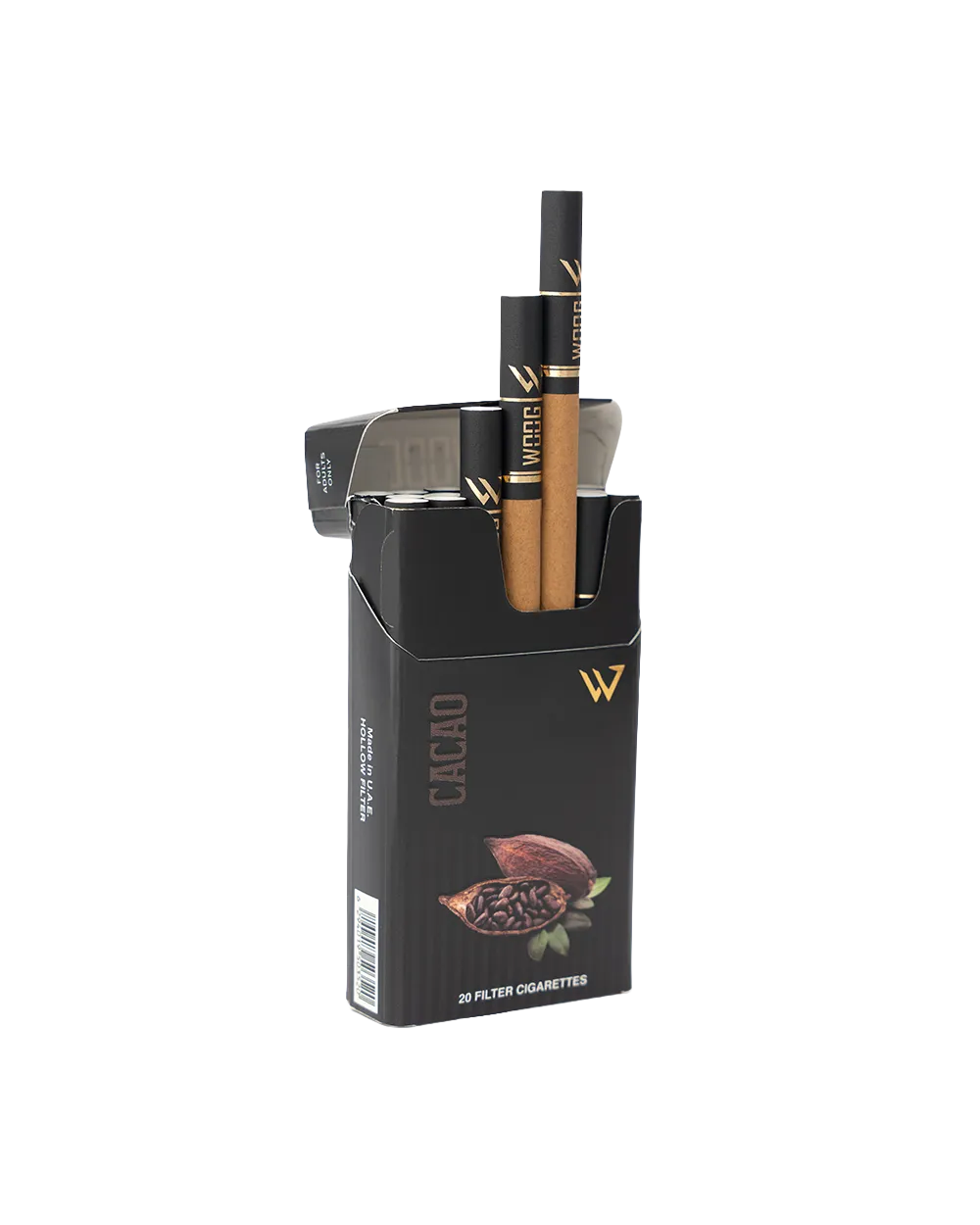 Woog Chocolate cigarette pack.