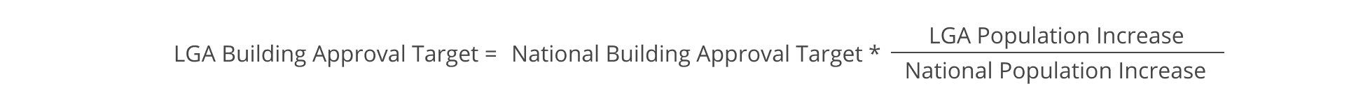 Building Approval Target Formula