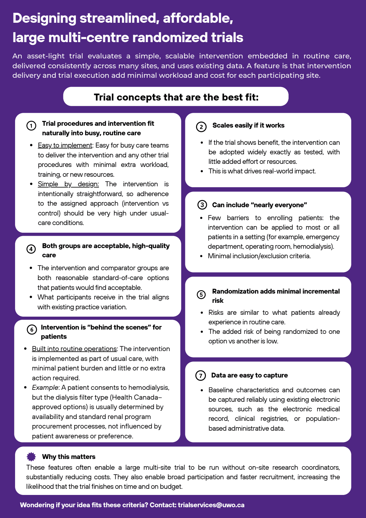 First page of Designing streamlined, affordable, large multi-centre randomized trials