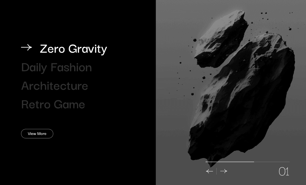 Minimal Split Screen Slider
