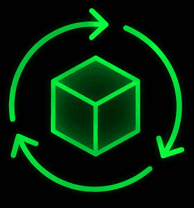 Abstract blue shapes create an interesting pattern.