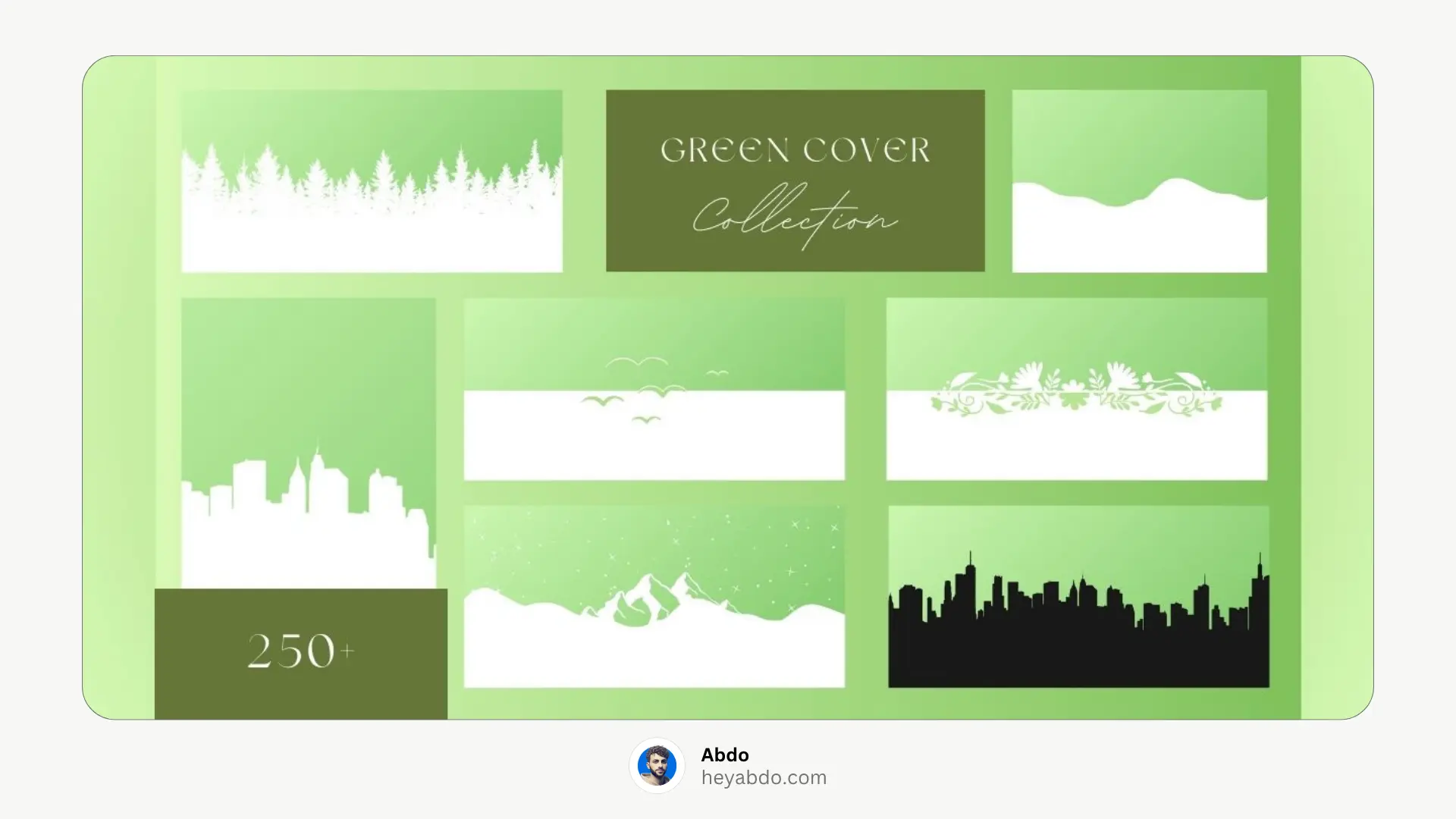 Green Aesthetic Notion cover Collection