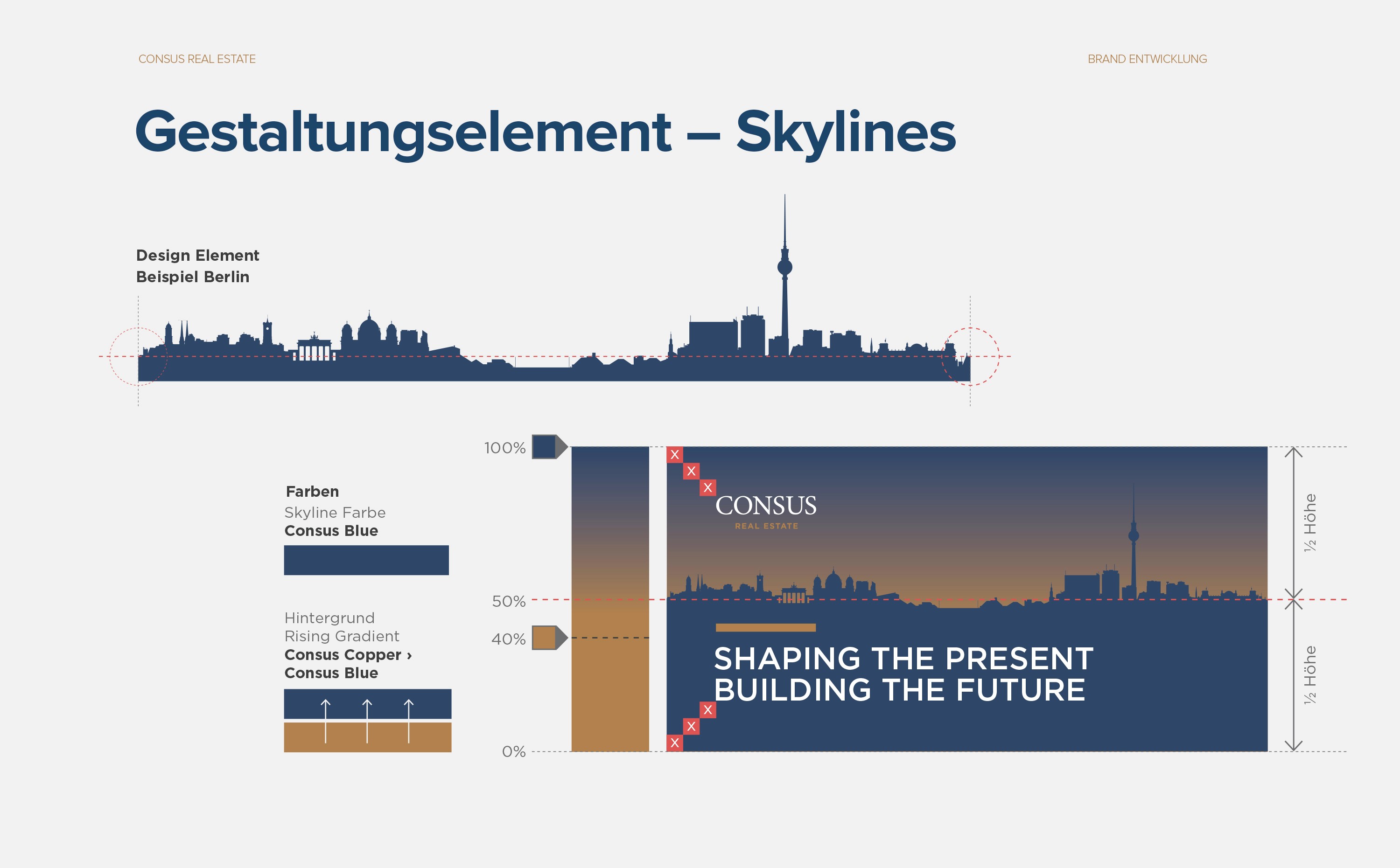 Baustellenbranding der Consus Real Estate – visuell prägnanter Auftritt mit reduziertem Design und hoher Wiedererkennbarkeit.