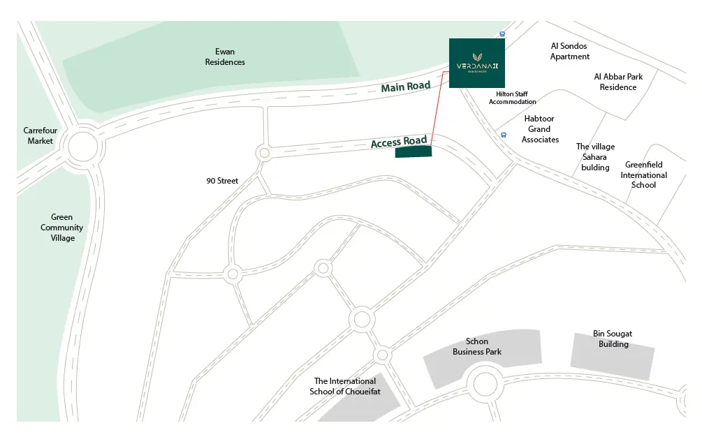 Verdana Residence 2 location map dip