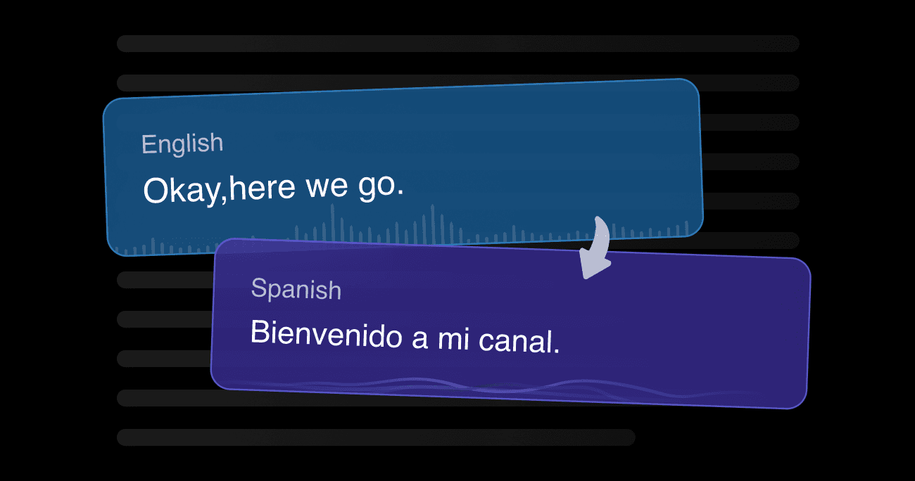 Vozo's AI video translator showing context-aware Spanish translation