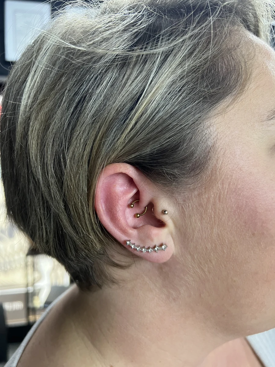 Piercing work at Golden Hands