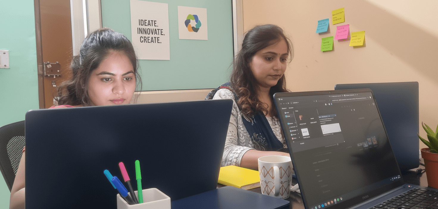 Clicknify - Employees working on Laptop
