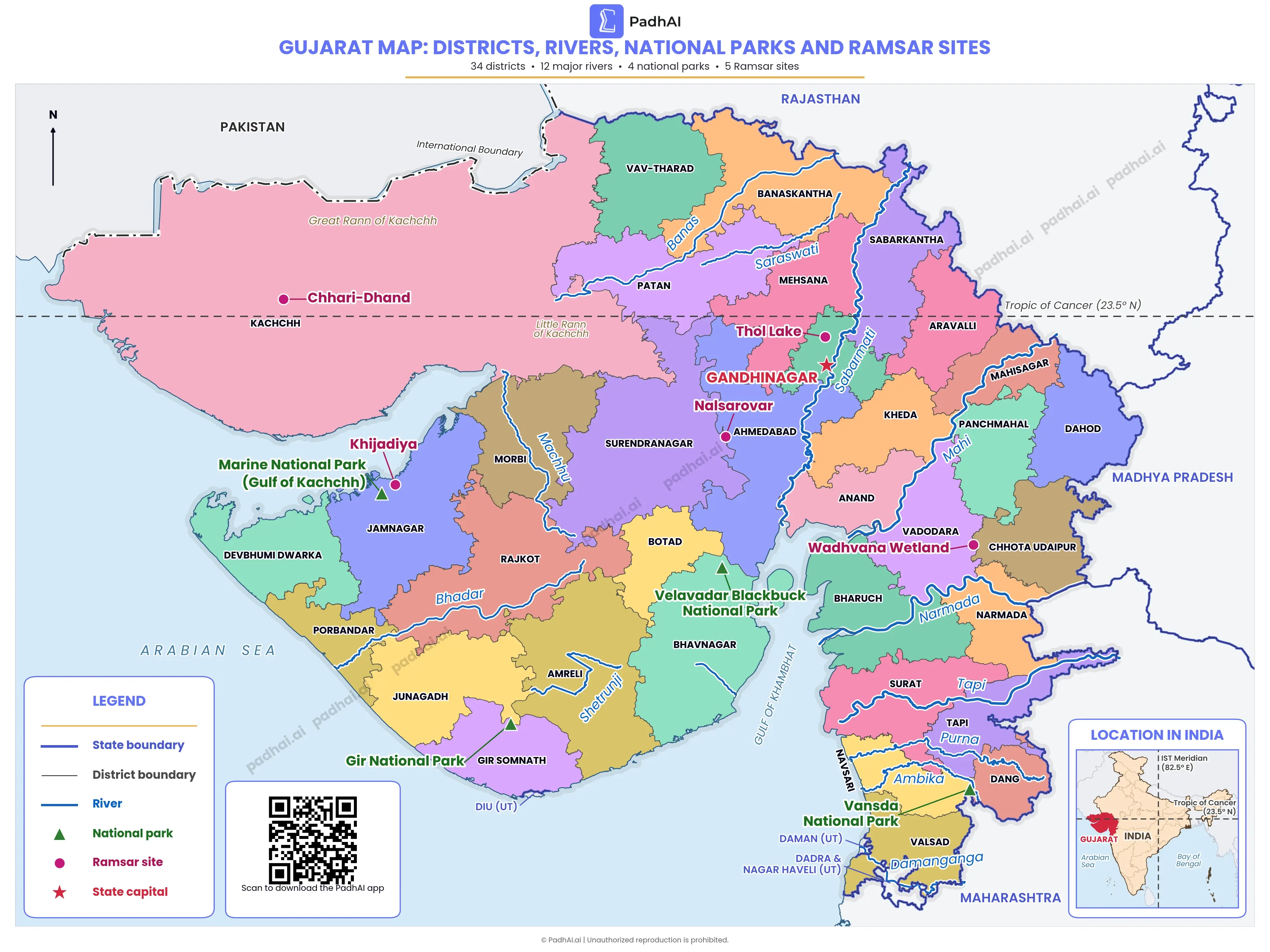 Gujarat Map
