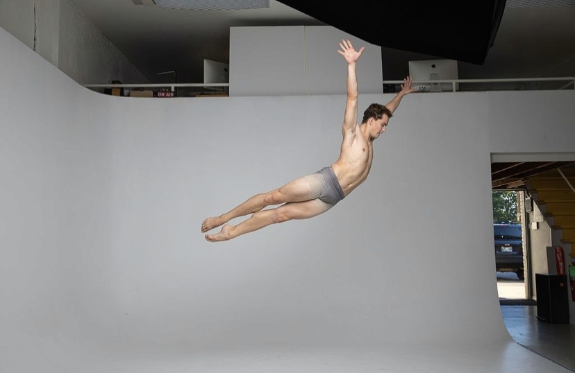 Ballet rehearsal on a stage