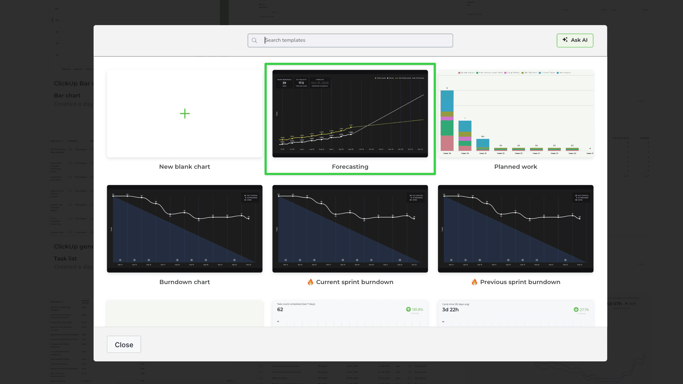 Adjust chart with the editor