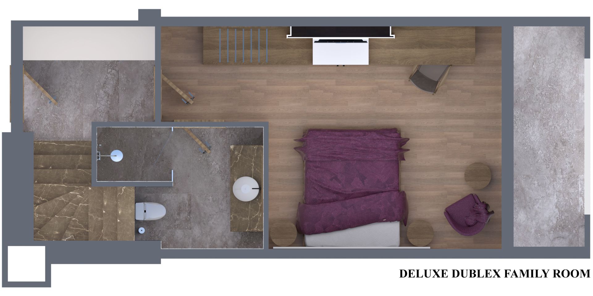 Deluxe Duplex Family Room