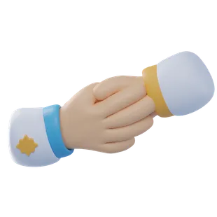 Free 3D handshake icon for Ramadan