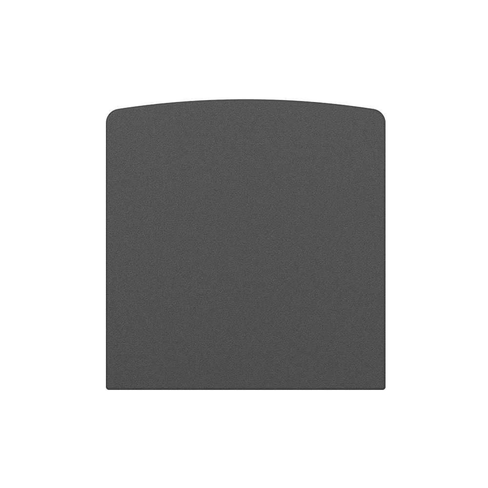 Textured gray panel with curved top