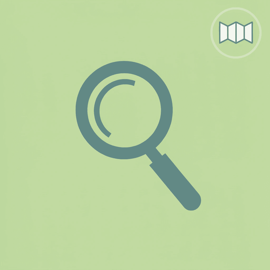 Magnifying glass highlighting the hidden problem of geography scholarship misconceptions