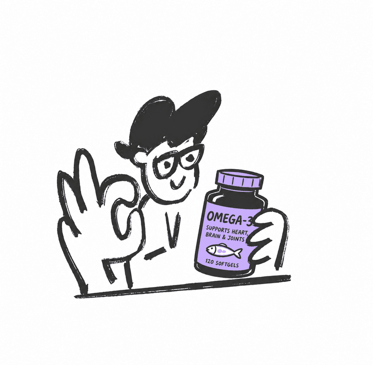 Image of a retailer reviewing a supplement product.